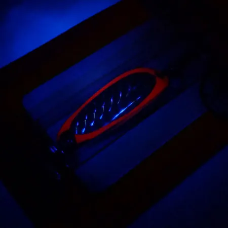 Luhr Jensen Krocodile UV, 1/4oz Fire / silver fishing spoon #10977