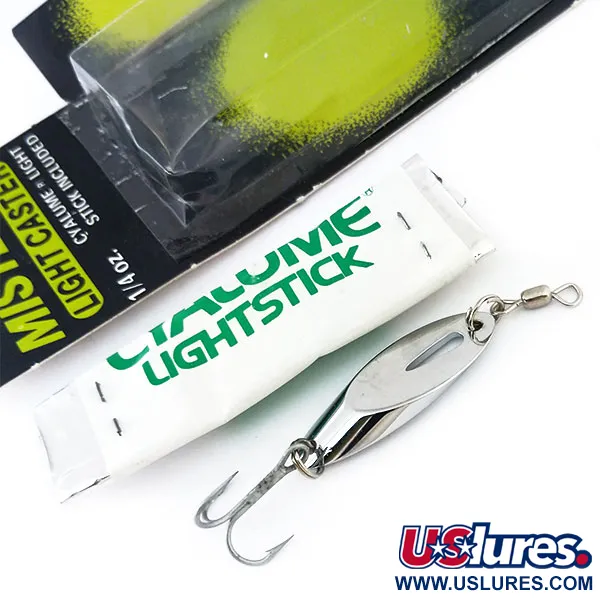   Luhr Jensen Mister J with Glow Stick, 1/4oz Nickel fishing spoon #11012