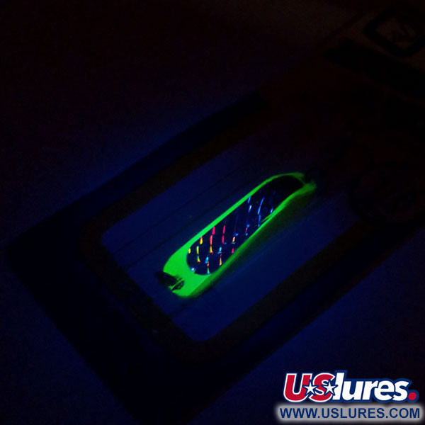   Luhr Jensen Hus-Lure UV, 1/8oz Silver / Chartreuse fishing spoon #10980