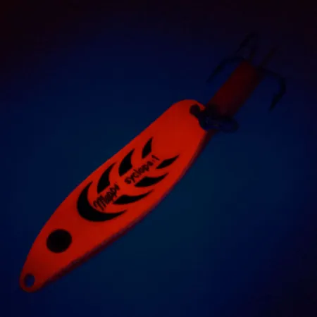 Vintage Mepps Syclops 1 UV, 2/5oz Fire  fishing spoon #10987