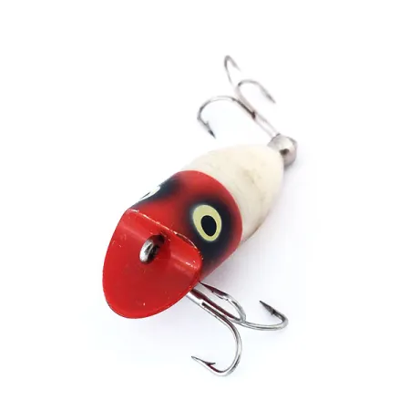 Vintage Heddon Tiny Lucky 13, 3/16oz Red / White fishing lure #10992