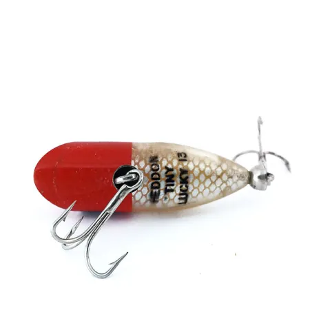 Vintage Heddon Tiny Lucky 13, 3/16oz Red / White fishing lure #10992