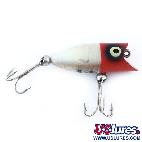 Vintage Heddon Tiny Lucky 13, 3/16oz Red / White fishing lure #10992