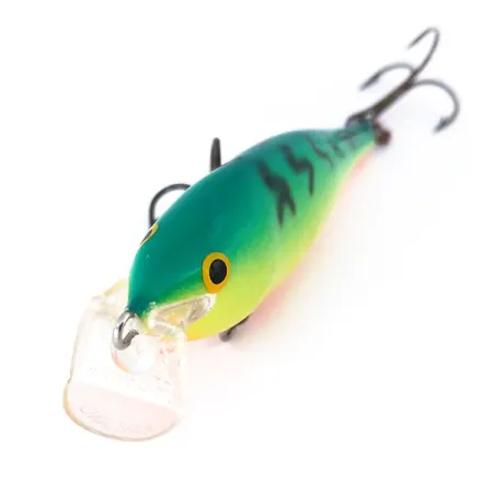 Vintage Rapala Shallow Shad Rap 08, 1/3oz Fire Tiger fishing lure #10998