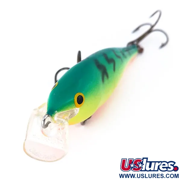 Vintage Rapala Shallow Shad Rap 08, 1/3oz Fire Tiger fishing lure #10998