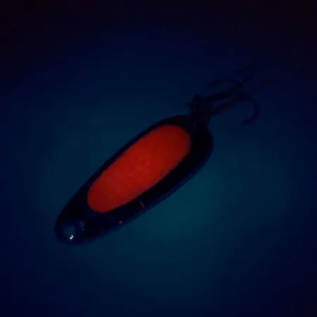 Vintage Blue Fox Pixee UV, 3/16oz Hammered Nickel / Red fishing spoon #11006