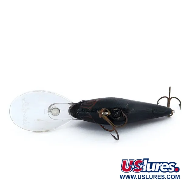 Vintage   Lazy Ike Natural Ike, 1/3oz Black fishing lure #11033