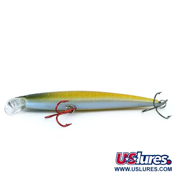   Matzuo Phantom Minnow, 1/3oz Gold / Green / Red Treble Hook fishing lure #13393