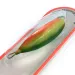   Weedless Johnson Silver Minnow, 1/4oz Orange / Green / Nickel fishing spoon #11048