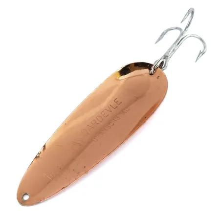 Vintage Eppinger Dardevle, 1oz Hammered Copper fishing spoon #11055