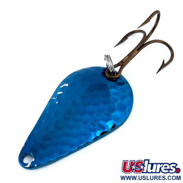   Acme Stee-Lee​, 1/2oz Hammered Blue / Nickel fishing spoon #11057