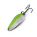 Vintage  Seneca Little Cleo UV, 1/4oz Nickel / Green fishing spoon #11059