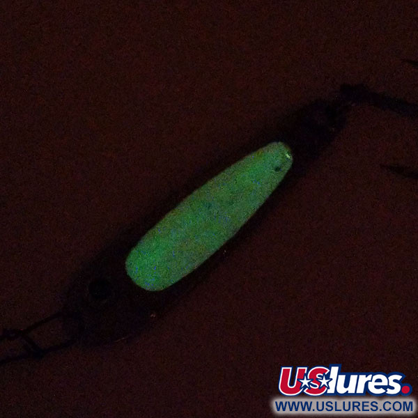 Vintage   Hopkins Smoothie UV Glow Jig Lure, 2/5oz Nickel / Red / Pink fishing spoon #11068