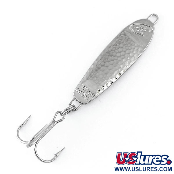 Vintage   Cotton Cordell CC Spoon Jig Lure, 1/2oz Hammered Nickel fishing spoon #11069