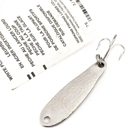Hopkins shorty 75 Jig Lure, 3/4oz Nickel fishing spoon #11071
