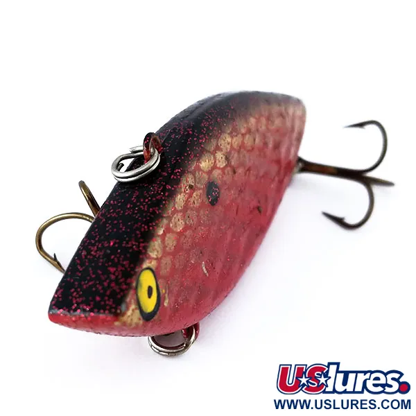 Vintage   Strike King Diamond Shad , 1/2oz Dark Red fishing lure #11089