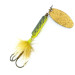 Vintage  Yakima Bait Worden’s Original Rooster Tail, 1/4oz Brass / Green spinning lure #11095