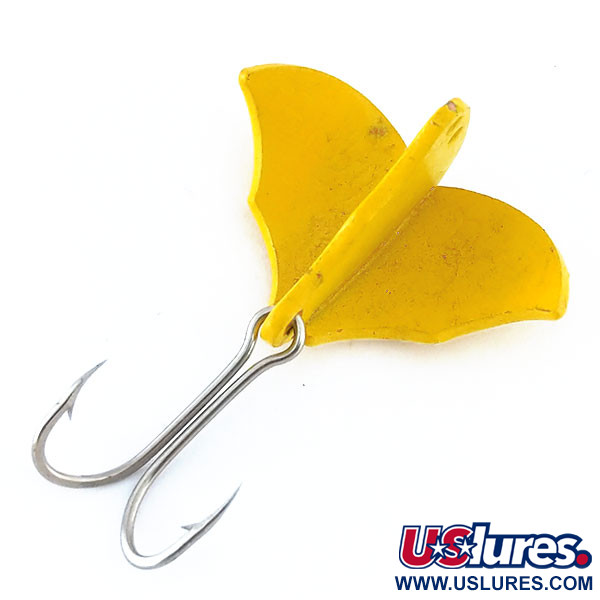 Vintage  Harrison Industries Baby Bat, 3/16oz Yellow fishing spoon #11107