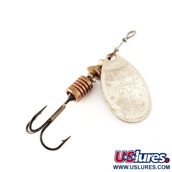 Vintage   Mepps Aglia 2, 3/16oz Silver spinning lure #11118