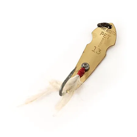 Vintage Tony Accetta Pet Spoon 13, 3/16oz Gold fishing spoon #11126