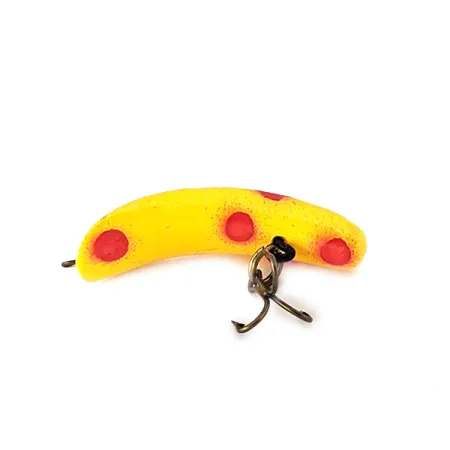 Vintage Yakima Bait FlatFish F3, 1/32oz Yellow / Red fishing lure #11141