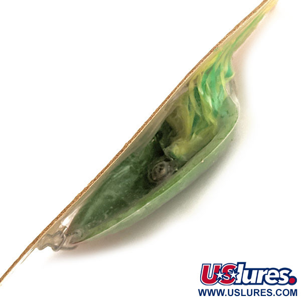  Hydro Lures Hydro Spoon, 1/2oz Green/White/Yellow fishing lure #17723