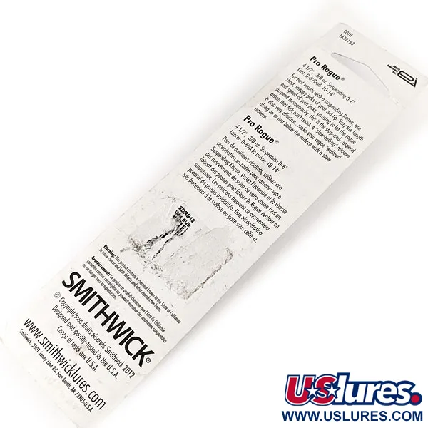   Smithwick Suspending Rattlin’ Rogue, 2/5oz White fishing lure #11154