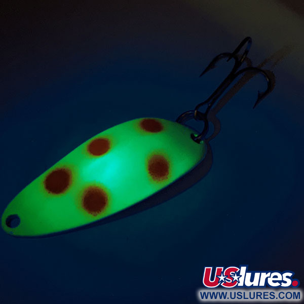  Seneca Little Cleo (Hula Girl) UV, 1/3oz Yellow / Red / Nickel fishing spoon #11156