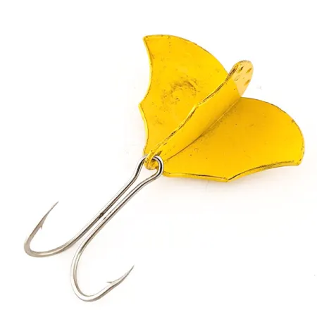 Vintage Harrison Industries Baby Bat, 1/2oz Yellow fishing spoon #11186