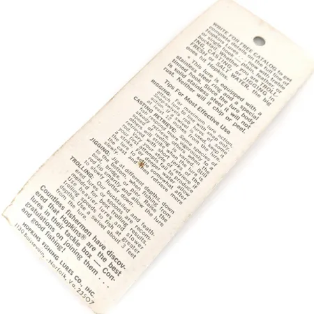 Hopkins No=Eql Jig Lure, 1/2oz Hammered Nickel fishing spoon #11193