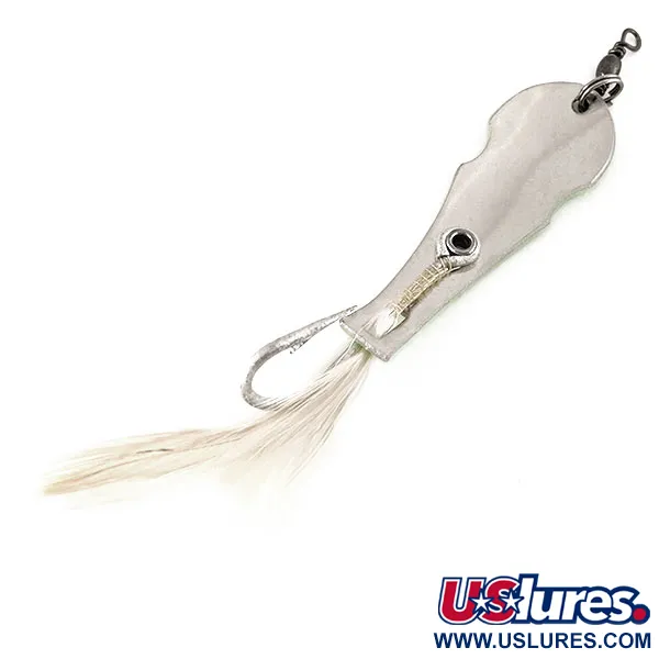 Vintage   Panther Martin Zig Zag con Penna UV, 3/5oz Chartreuse fishing spoon #12350