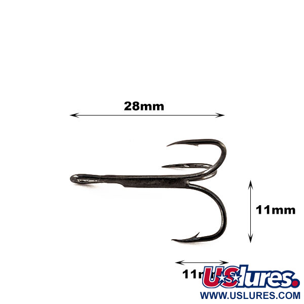   Treble Hook Eagle Claw #2 HL 1500,  Black fishing #12738
