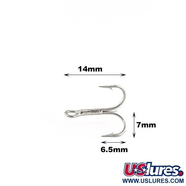 Treble Hook Eagle Claw #10 3925 M, Silver fishing #12733
