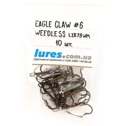 Treble Hook Eagle Claw Weedless #6 L2879 WM