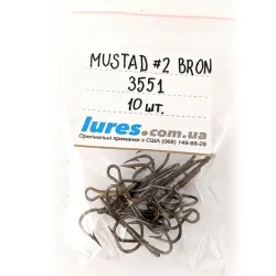 Treble Hook Mustad #2 Bronze 3551