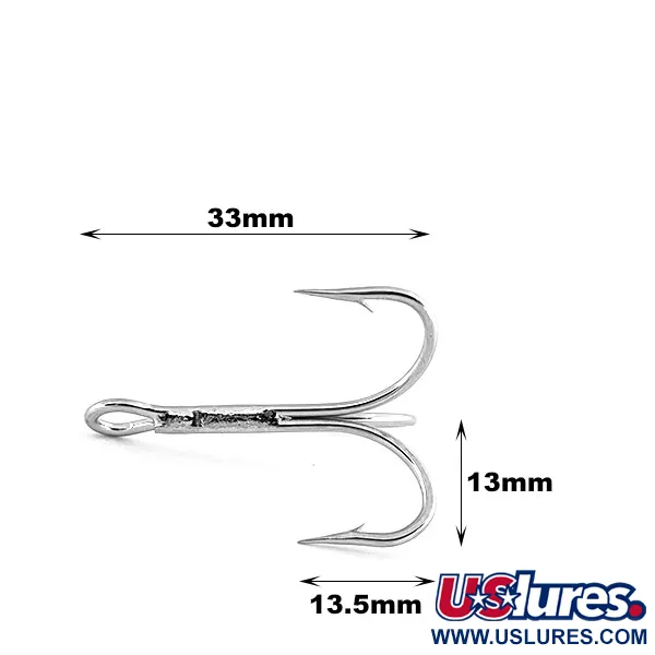 Treble Hook Eagle Claw #1/0 L975 M, Nickel fishing #12287