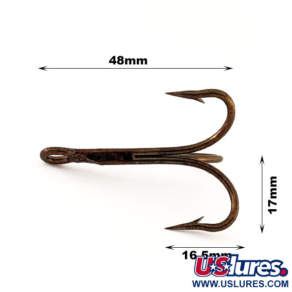 Treble Hook Mustad # 5/0 Bronze 3551, Bronze fishing #13286