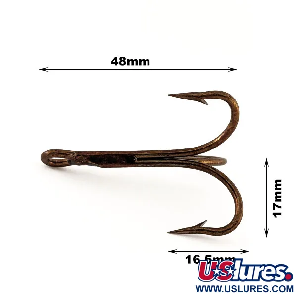   Treble Hook Mustad # 5/0 Bronze 3551,  Bronze fishing #13286