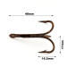   Treble Hook Mustad # 5/0 Bronze 3551,  Bronze fishing #13286