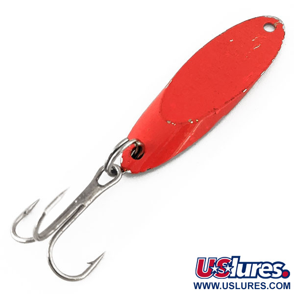 Vintage  Acme Kastmaster, 1/4oz Red / Nickel fishing spoon #11235