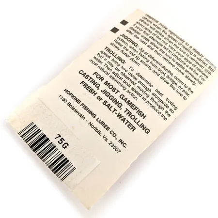 Hopkins Shorty 75 Jig Lure, 3/4oz Gold fishing spoon #11237