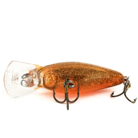 Vintage Rebel Crank R, 1/3oz Transparent with Red Glitter fishing lure #11272