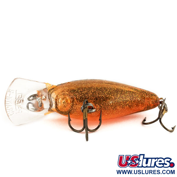 Vintage   Rebel Crank R, 1/3oz Transparent with Red Glitter fishing lure #11272