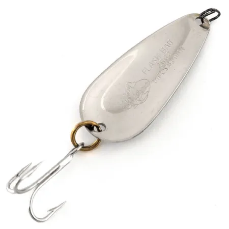 Vintage Nebco FlashBait 2662, 1/4oz Nickel fishing spoon #11279
