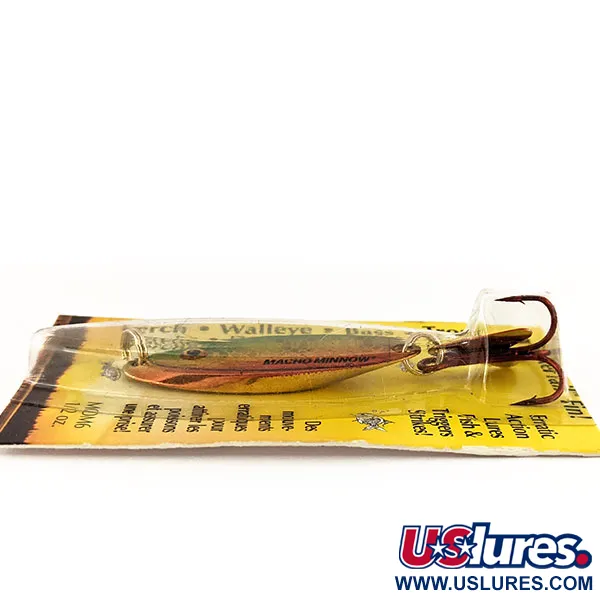 Northland Macho Minnow Jig Lure, 1/2oz Rainbow Green fishing spoon #11291