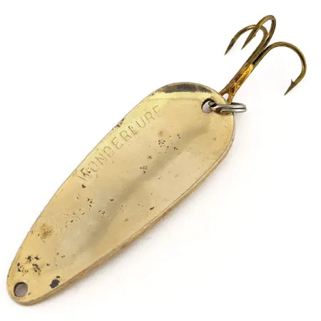 Vintage Acme Wonderlure, 3/5oz Hammered Gold fishing spoon #11310