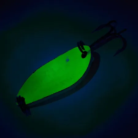 Vintage Luhr Jensen Little Jewel UV, 3/16oz Yellow fishing spoon #11314