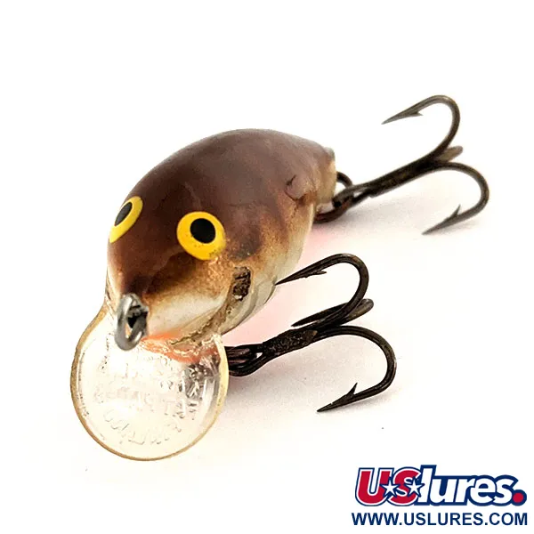 Vintage Rapala Mini Fat Rap 30, 1/8oz Brown Tiger fishing lure #11328