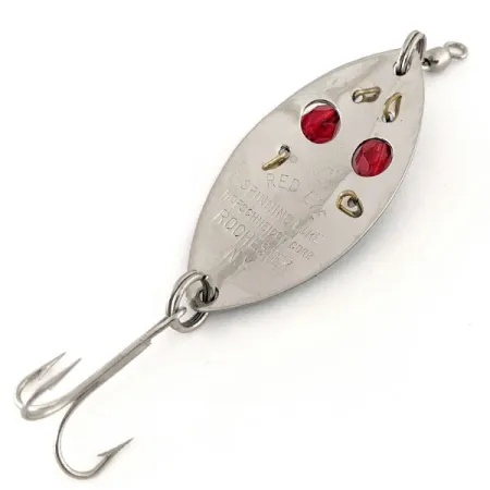 Vintage Hofschneider Red Eye Junior, 2/5oz Blue / Nickel / Red fishing spoon #11330