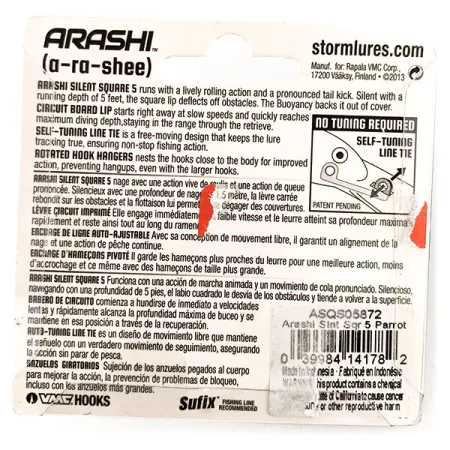 Storm Arashi Silent Square 5, 2/3oz Blue Chart Shad  fishing lure #11706
